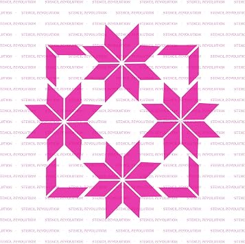 Star Medley Barn Quilt Stencil - Barn Stencil, Star Stencil, Quilting Stencils, Farmhouse Stencil, Medley Stencil
