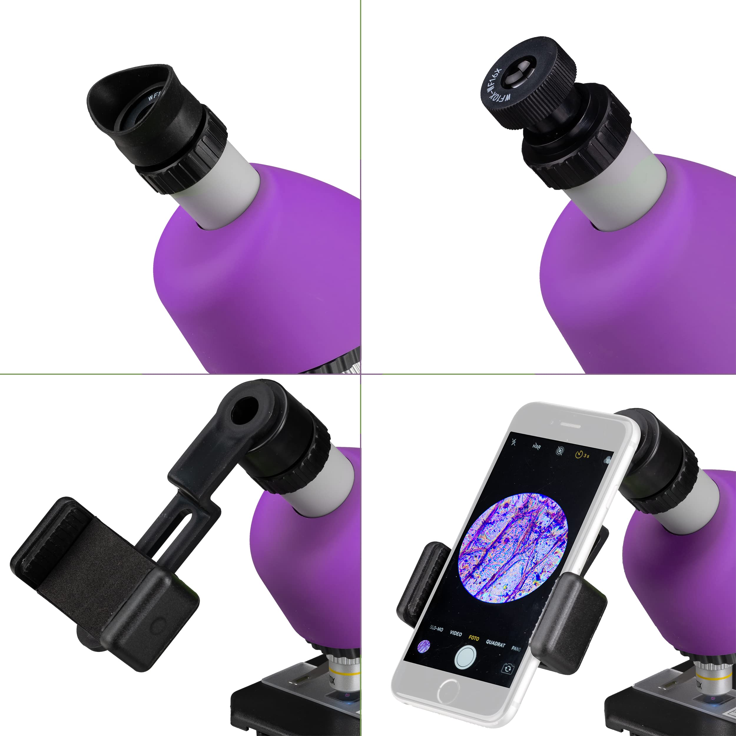 Bresser Junior Microscopio 40X640X Viola