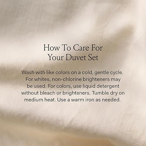 Miniatura 4 de BOLL & BRANCH Signature - Juego de edredón con dobladillo tamaño matrimonialqueen, peltre, 100% algodón orgánico, 1 funda de edredón, 2 fundas de