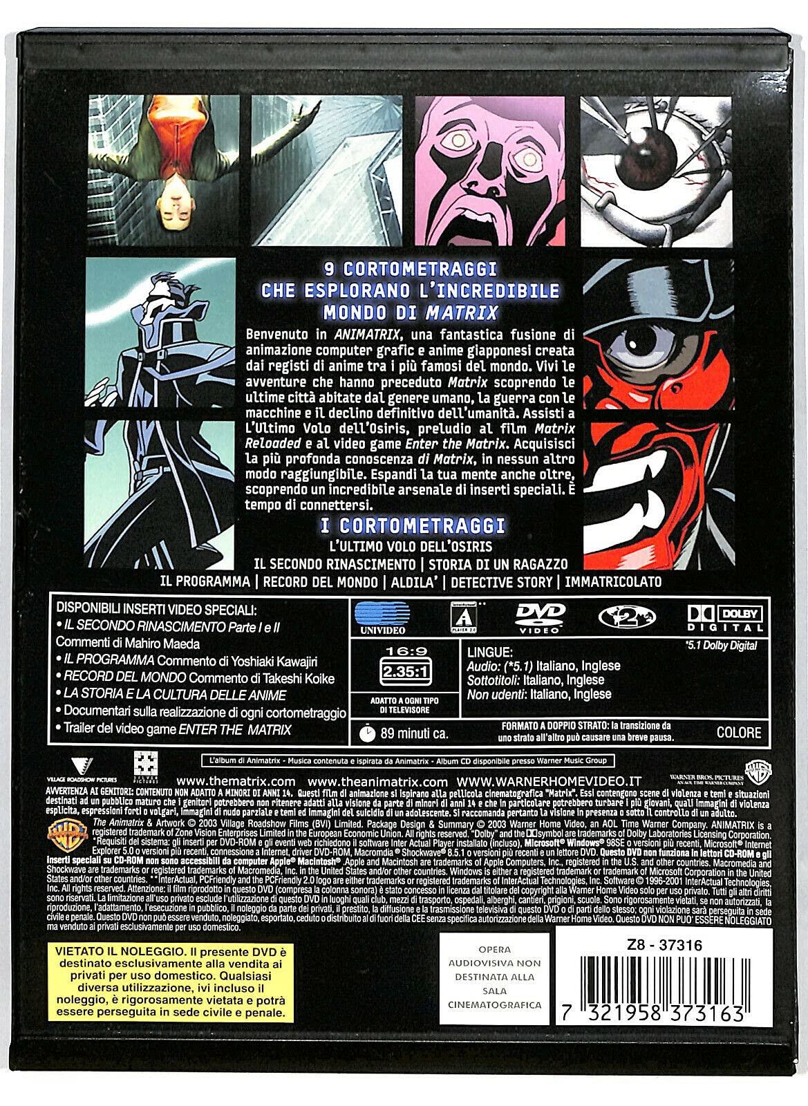 animatrix dvd Italian Import