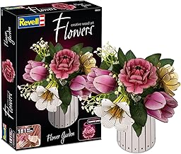 Revell Flower Garden Wooden Flowers as Eternal Flower Meadow, DIY Bouquet with Vase and Fragrance Ring, Sustainable Flower Decoration, Creative Gift Idea