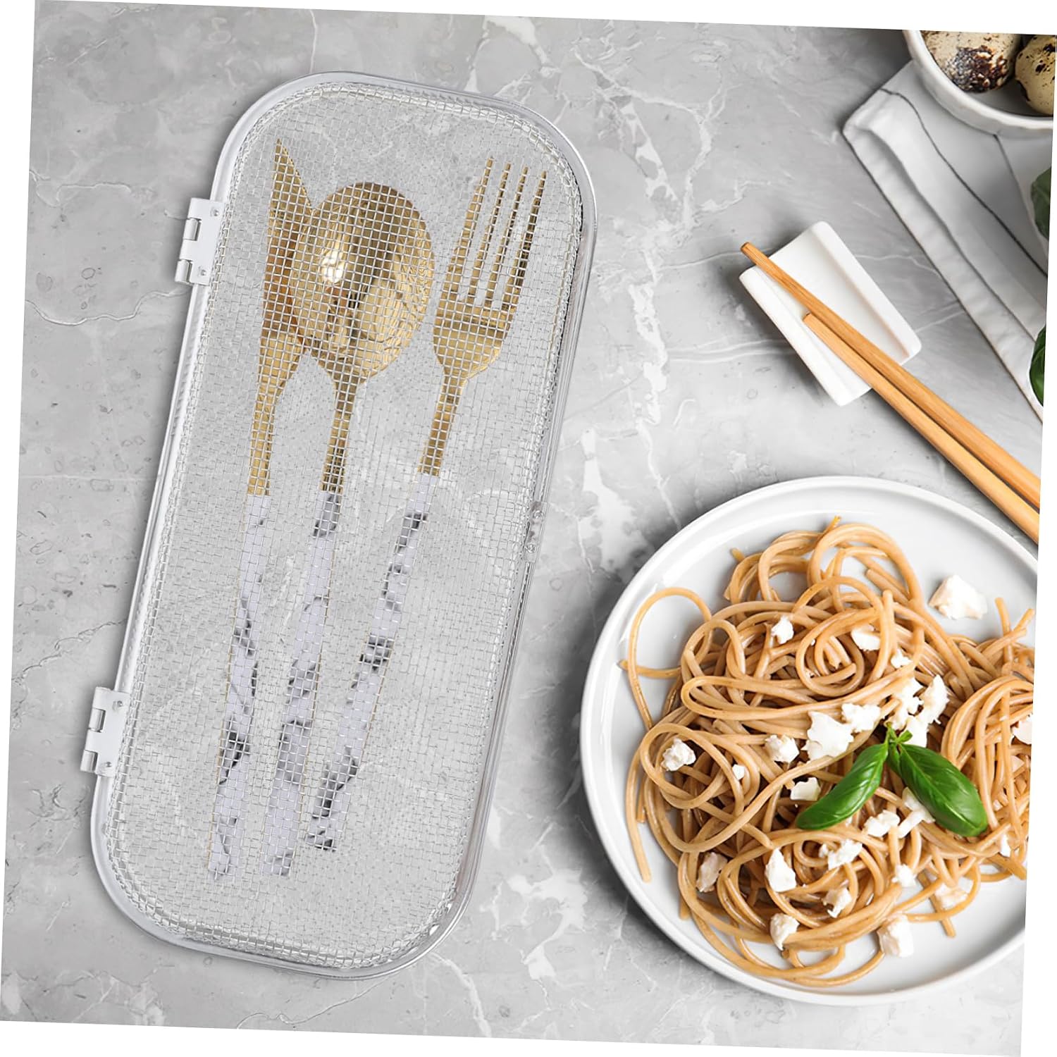 304 Stainless Steel Dishwasher Utensil Holder Basket for Organizing Cutlery Silverware and Chopsticks Sturdy and Easy to Clean for Kitchen Use