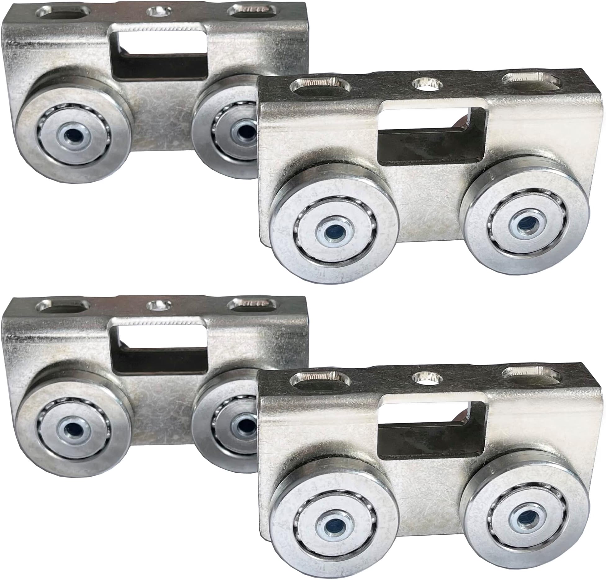Hi Flame 4 Wheel Light Duty Trolley Assembly Roller Trolley Easy Bolt Installation for use with 1-5/8" Wide and All 1-5/8" or Taller Strut Channel (4)