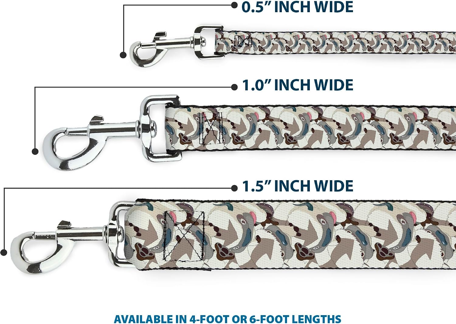 Nickelodeon Pet Leash, Dog Leash, Avatar The Last Airbender Appa Pose Stacked, 4 Feet Long 1.5 Inch Wide