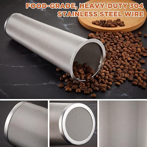 Miniatura 9 de 2 filtros de café frío de acero inoxidable, filtro de café y té, colador de malla para tarros de conservas de boca ancha, máquina de té helado (1