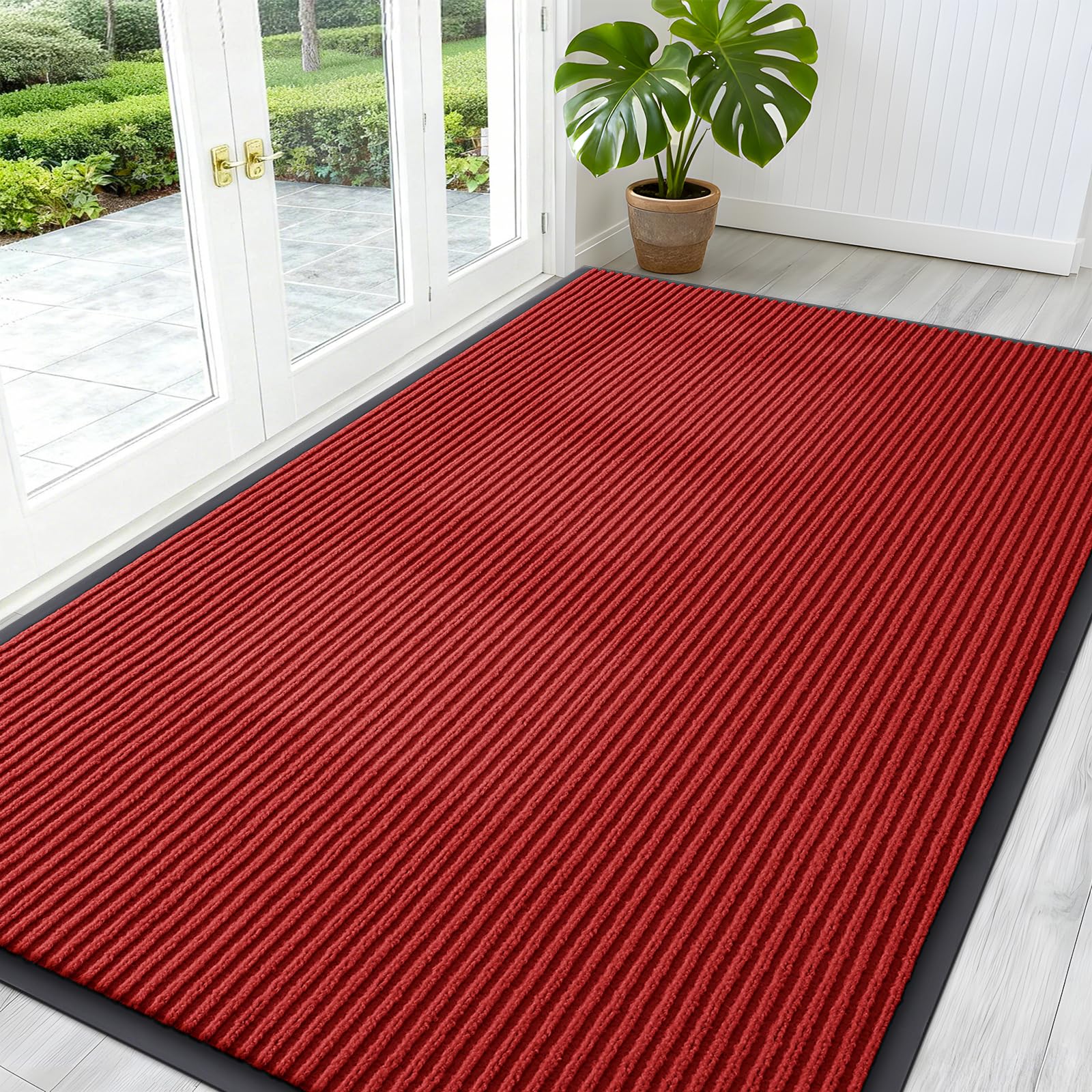 OLANLY Front Door Mat Indoor Outdoor Entrance, Waterproof Heavy Duty Doormat, Fade Resistant, Low Profile, Easy Clean Patio Porch Welcome Floor Mats for Entry, 29.5x17, Beige — view 148