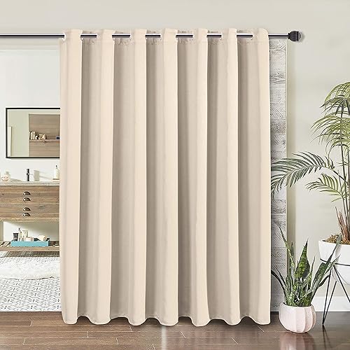 WONTEX Cortina divisora de habitación, cortinas opacas de privacidad para división de dormitorio, sala de estar y oficina compartida, panel de