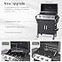 HUGROVE 4-Burner Propane Gas BBQ Grill with Wheels, 40,000 BTU Output Stainless Steel Barbecue Grill for Backyard & Outdoor Cooking Easy Assembly, Foldable Side Tables & Spice Rack (Black)