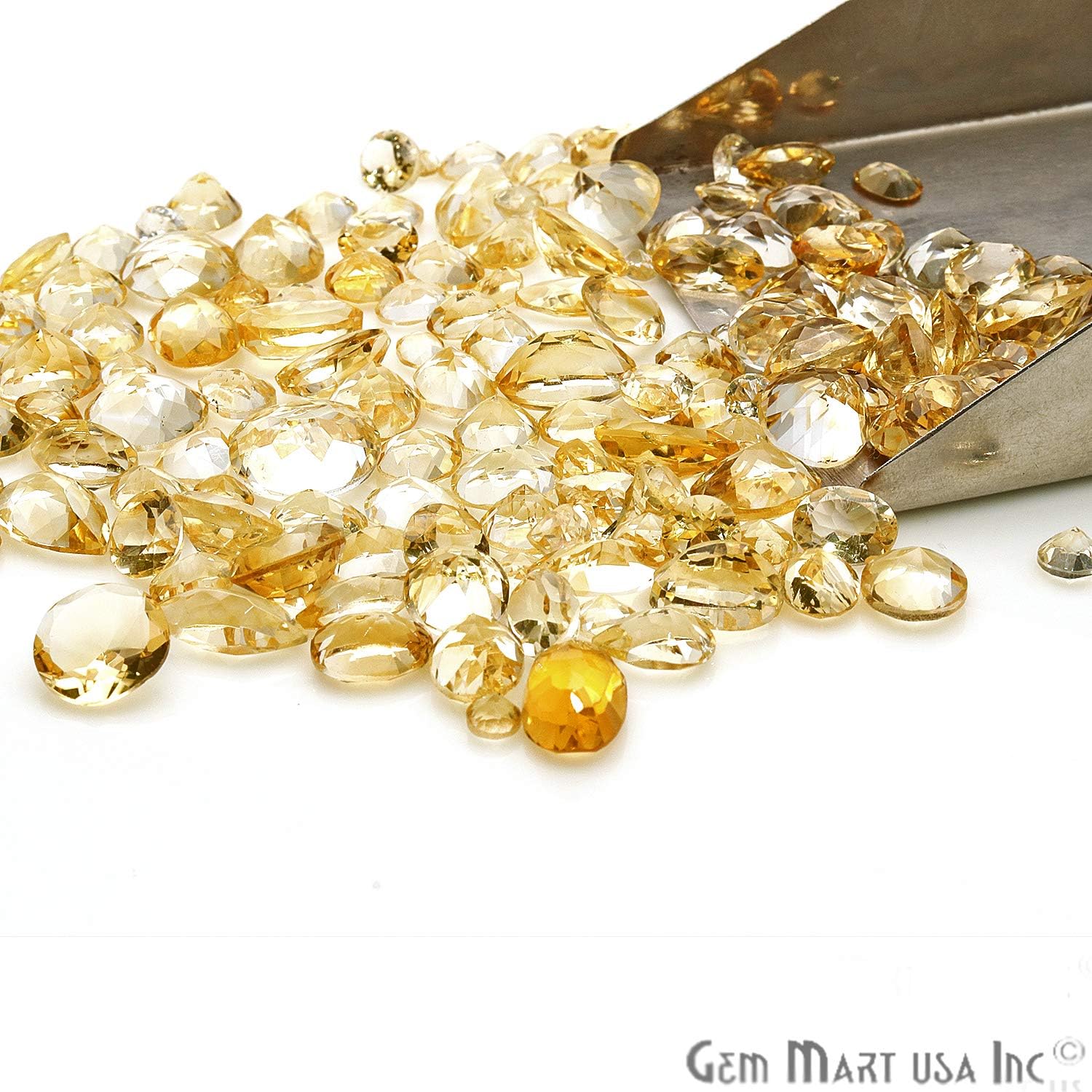 Citrine Natural Loose Gemstones | 100% Natural Citrine | Grade A+ (natural inclusions) | Hand Cut and Polished | Jewelry Making & Design – by GemMartUSA (CI-60001)