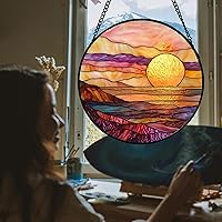 Vista 2 de Colgante de vidrieras para colgar en la ventana, atrapasoles de mar brillante, panel de cristal de diamante, decoración para cumpleaños