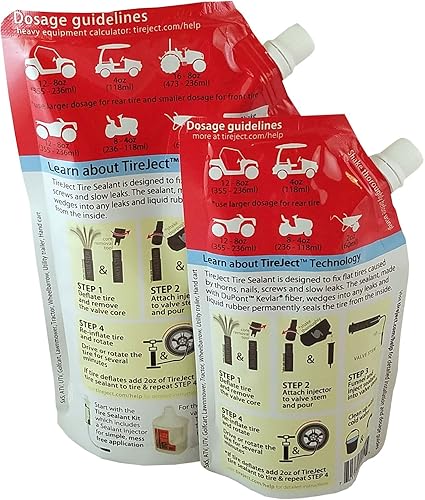 Miniatura 10 de TireJect Recambio de sellador de neumáticos todoterreno (botella de 40 onzas) - Reparación de neumáticos planos - Repara y evita neumáticos planos -