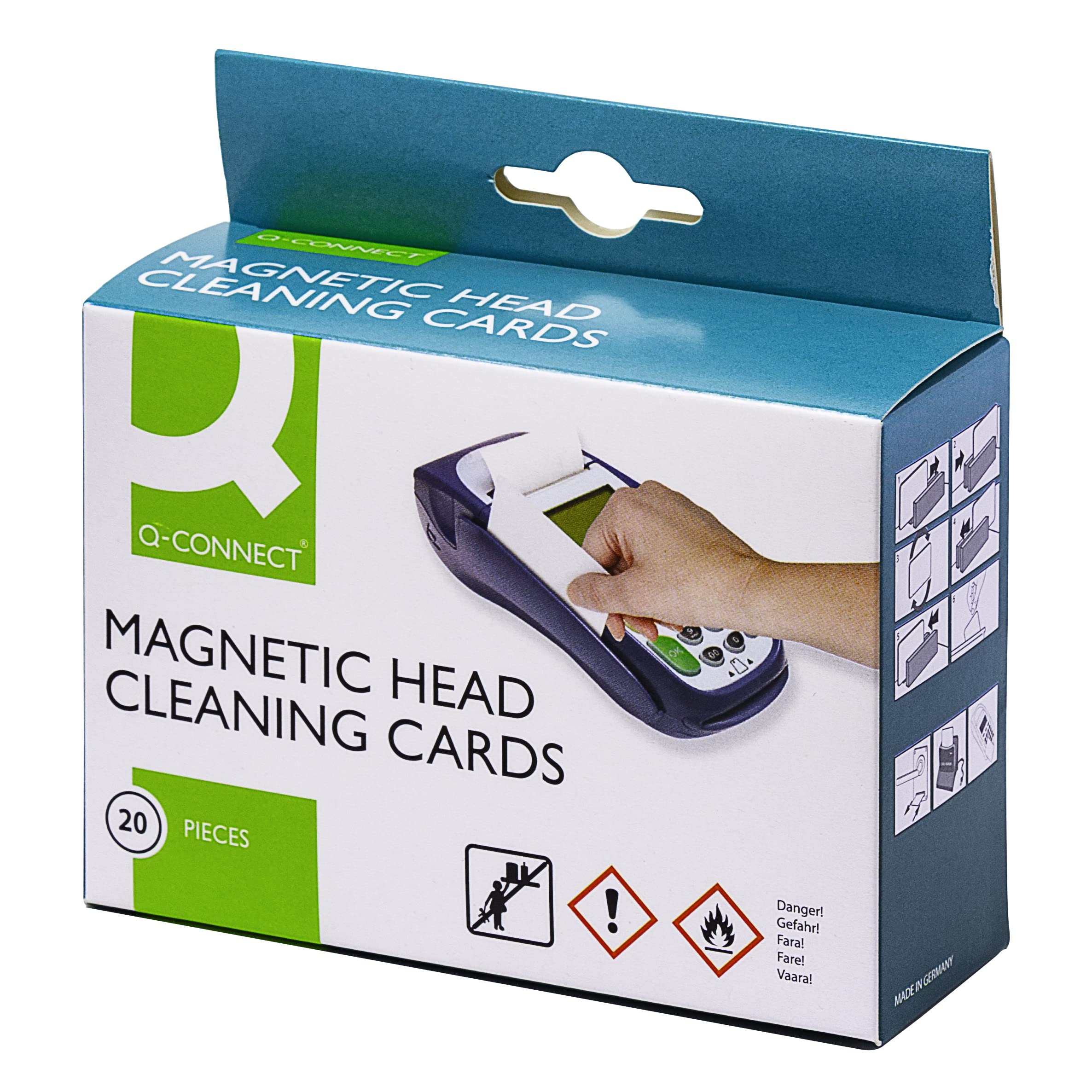 Q-Connect Card Reader Cleaning Card (20 Pack) Accp020qca