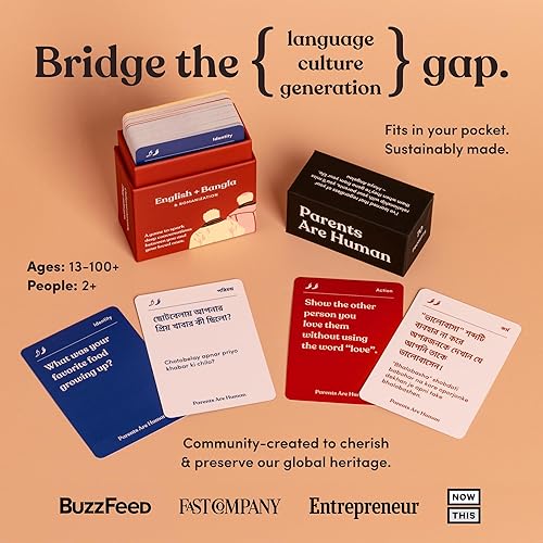 Miniatura 2 de Parents Are Human Un juego de cartas bilingüe para generar conversaciones profundas entre tú y tus seres queridos (Edición en inglés + Bangla