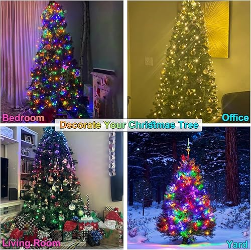 Miniatura 8 de Luces para árbol de Navidad  200 luces LED de 6.6 pies x 10 cuerdas multicolor, interior y exterior, control remoto y aplicación inteligente y