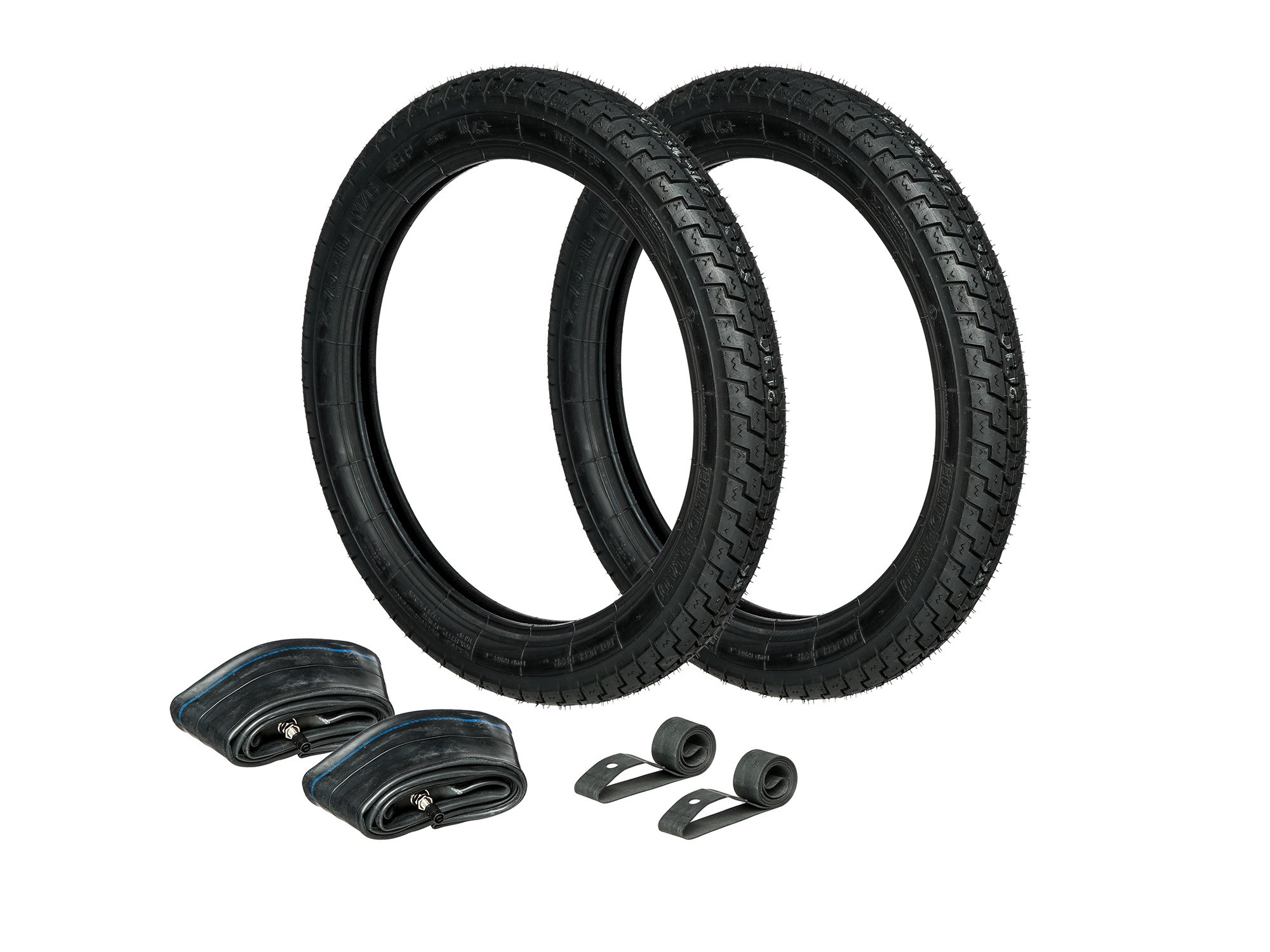 Set: 2x Reifen 2.75 x 16 Heidenau K43 + 2x Schläuche + 2x Felgenband