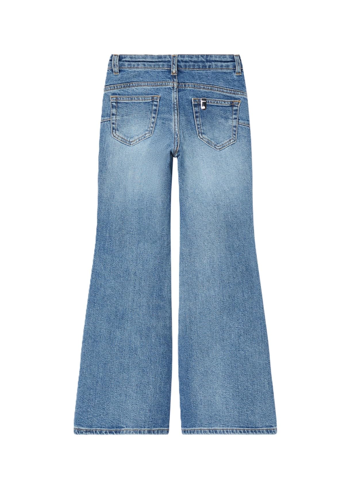 Liu Jo Jeans Flare in Denim Cotone con Lavaggio Used