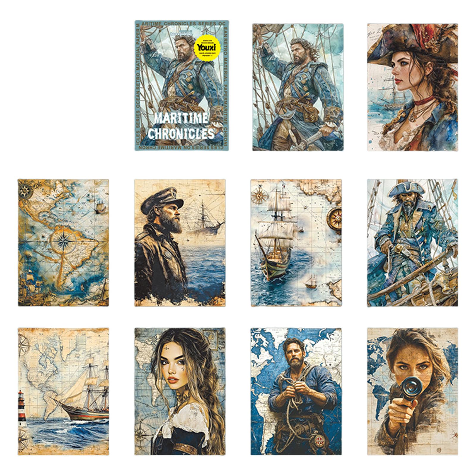 HDOYTXXM Historic Guidance Chart Decorated Decoration Articles Acid Complimentary Substance Excellent for Intermedia Undertakings and Memory Book Tailoring Vintage Naval Plan Art Panes
