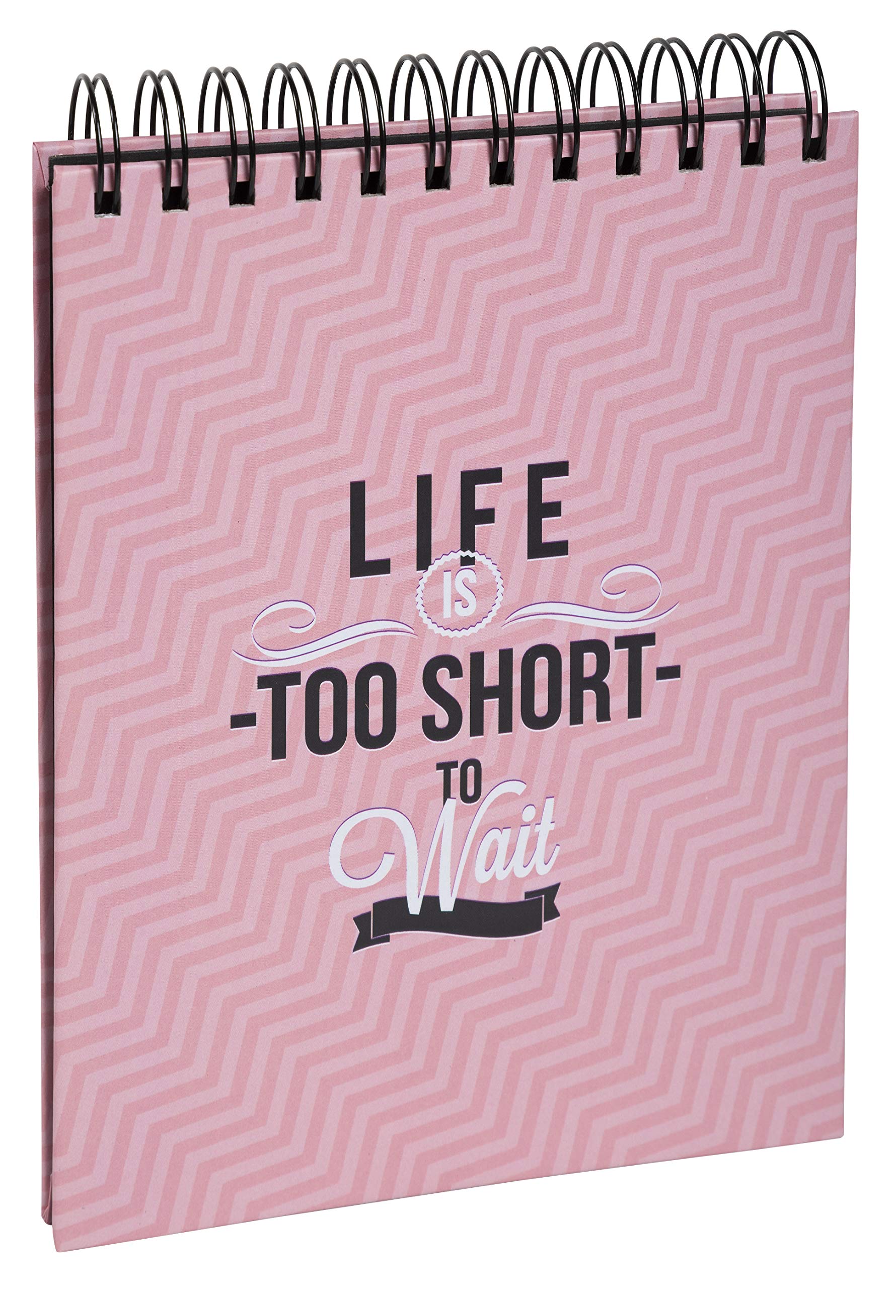 Exacompta - Ref 15113E - Motto Design Photo Album - 160 x 230mm in Size, 50 Black Card Pages, Holds Up To 50 Photos - Suitable for Scrapbooking - Pastel Coloured Card Cover