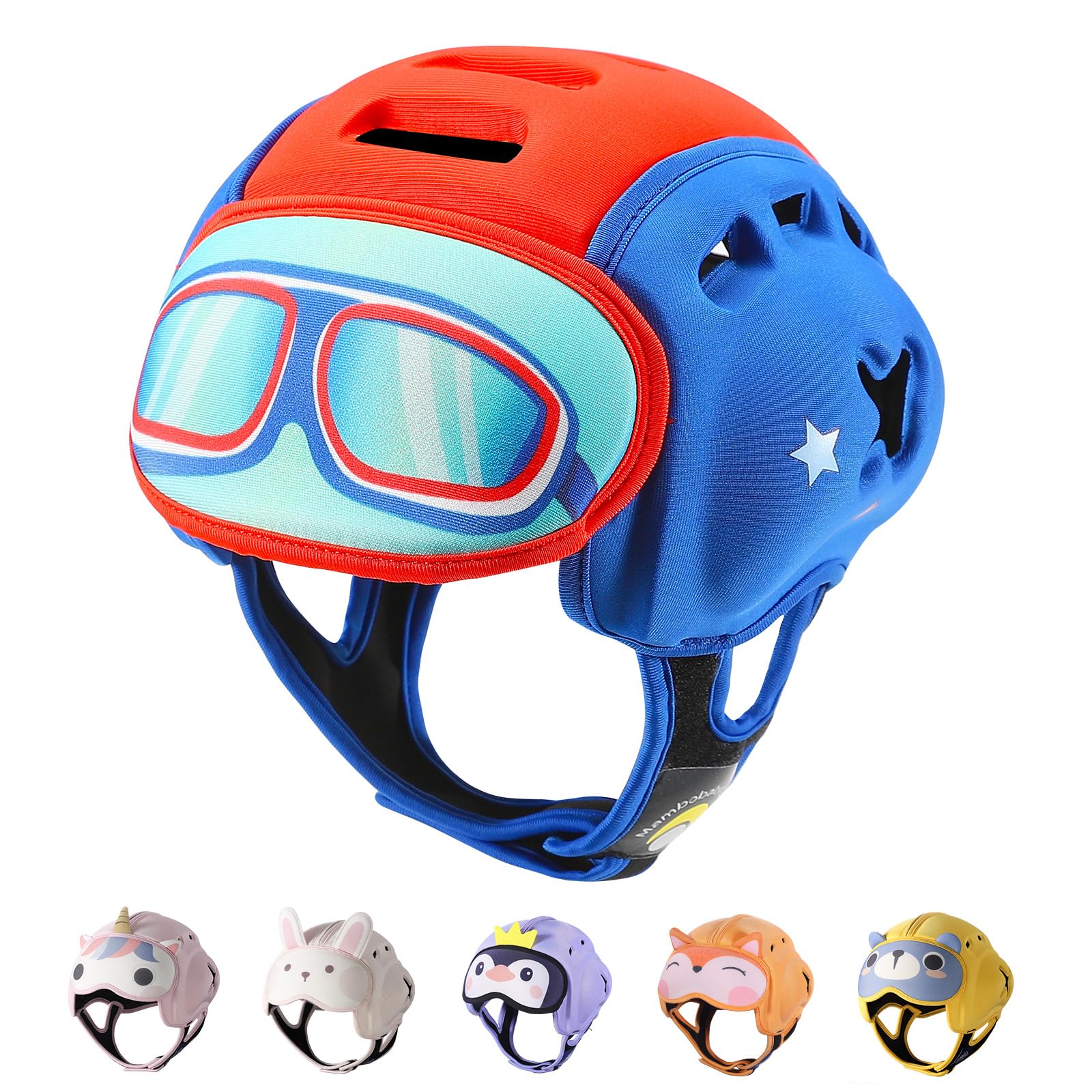 Mambobaby Baby Head Protector Helmet for Crawling Walking 6-24 Months | Double-peak shock-absorbing cushion, 360° all-around safety, ultra-lightweight, adjustable cotton velcro prevents bumps