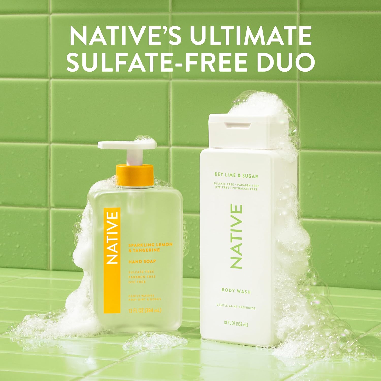 Native Body Wash Contains Naturally Derived Ingredients | For Women & Men, Sulfate, Paraben, & Dye Free Leaving Skin Soft and Hydrating | Key Lime & Sugar 18 oz - Image 8