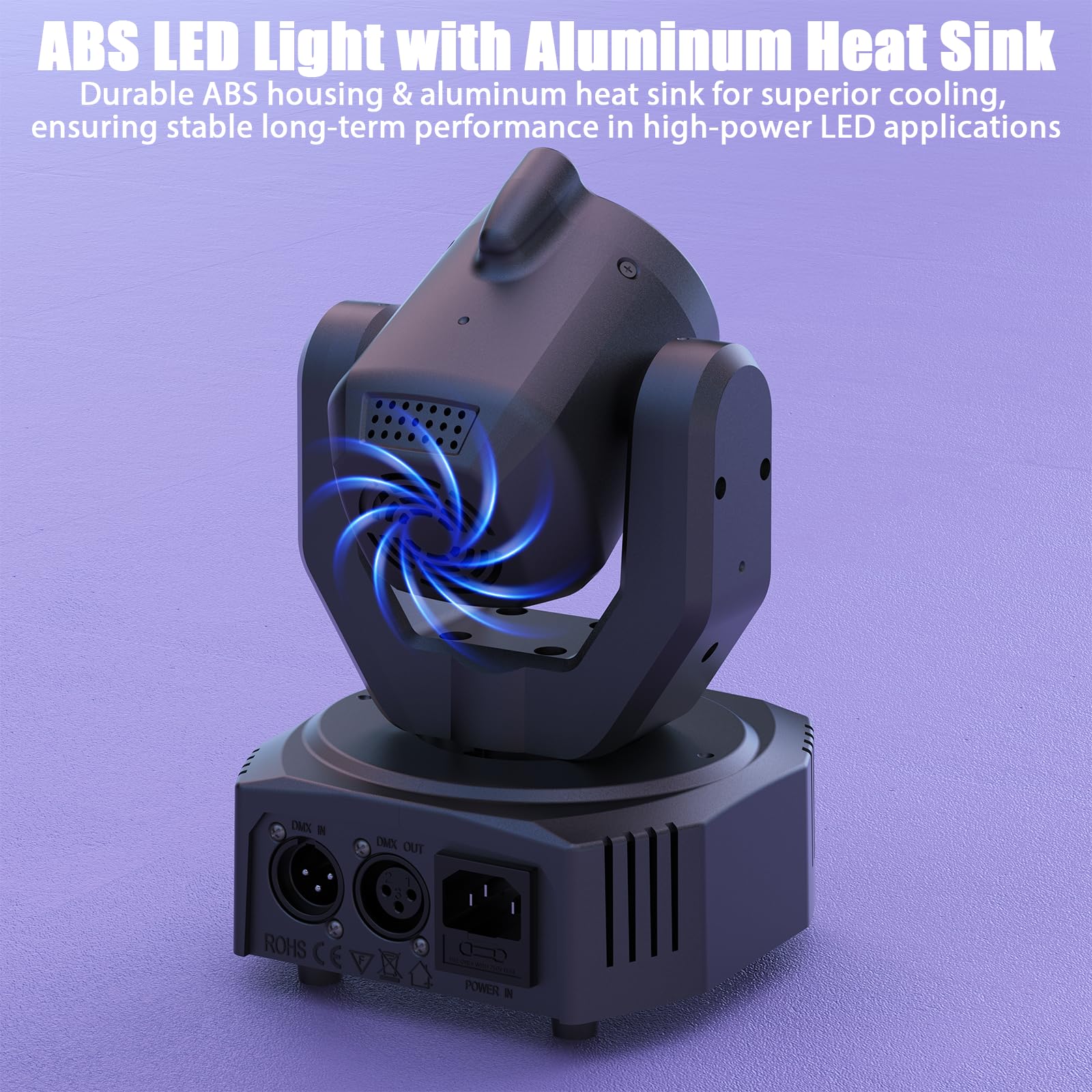 Lira LED 30W Mini Luce Discoteca Dot Beam a Testa Mobile, Set di luci LED RGB con Telecomando Luce Effetto Gobo con Apertura DMX512 per Scena Party Club DJ 2PCS
