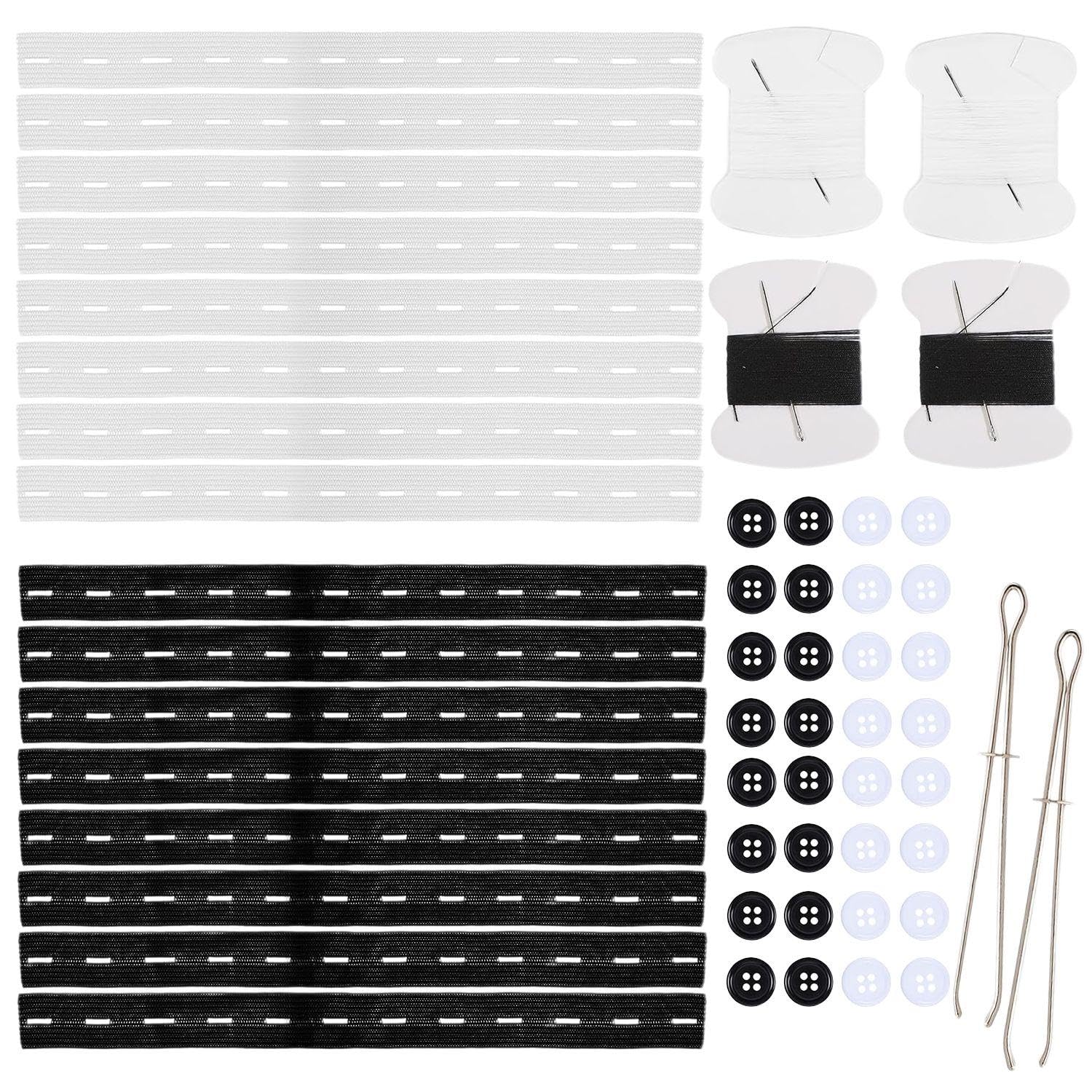 WUFGWBD 54 Pieces Of Pants Adjuster, Invisible And Seamless Waist Artifact, Elastic Elastic Band Adjustment Buckle, Non-Slip Fixed Clothing Accessories.