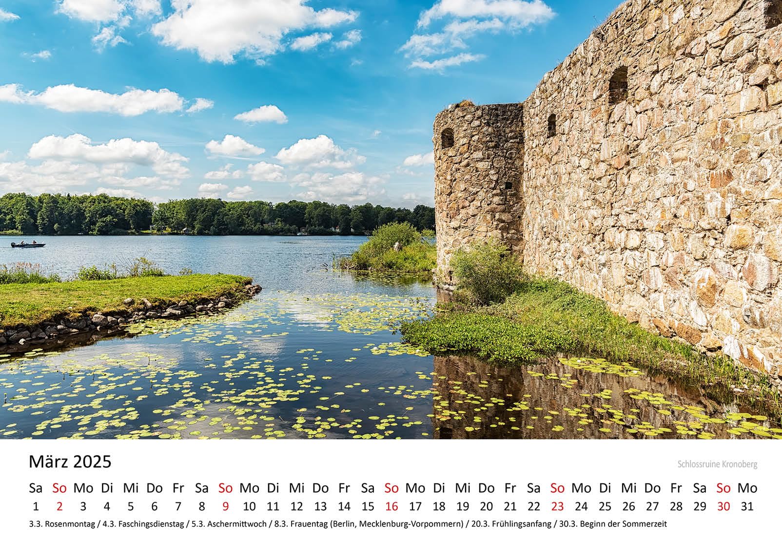 Calendario De Pared Suecia 2025 Edition Seidel - Formato DIN A3 (42x29.7 Cm), Papel De 170 G/m², Espiral Plateado