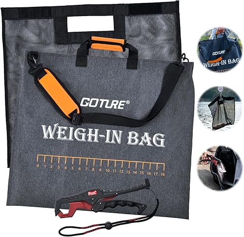 Goture Bolsa de pesca de torneo, agarre de peces y lubina con regla de pescado 3 en 1, bolsas de pesca de torneo de malla interior extraíble, bolsa disponible en Yaxa Peru