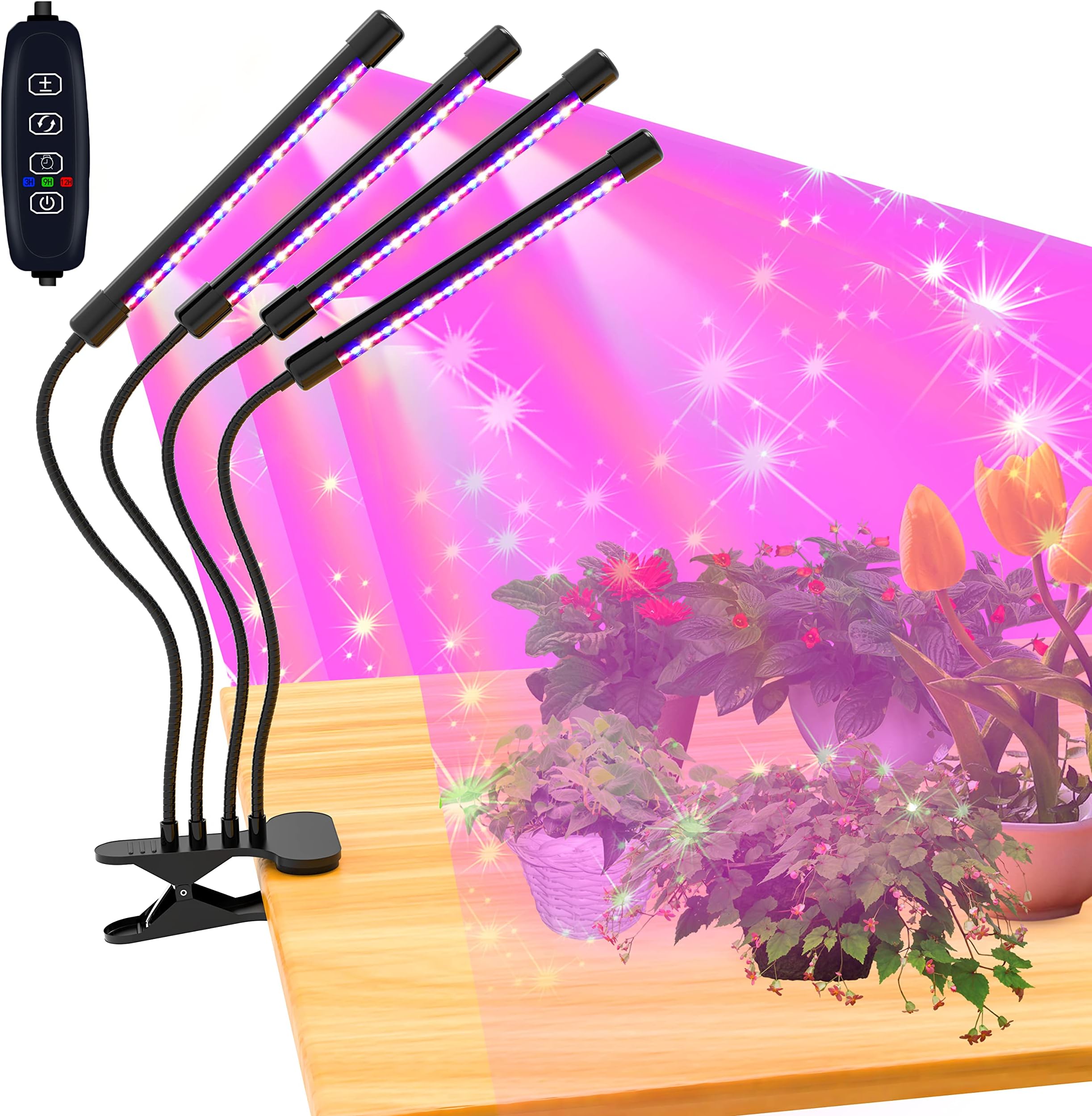 IEOKE Mini Desk Fan,Clip On Fan Portable Fan USB Rechargeable Battery Operated Fans 4 Speed (Black)