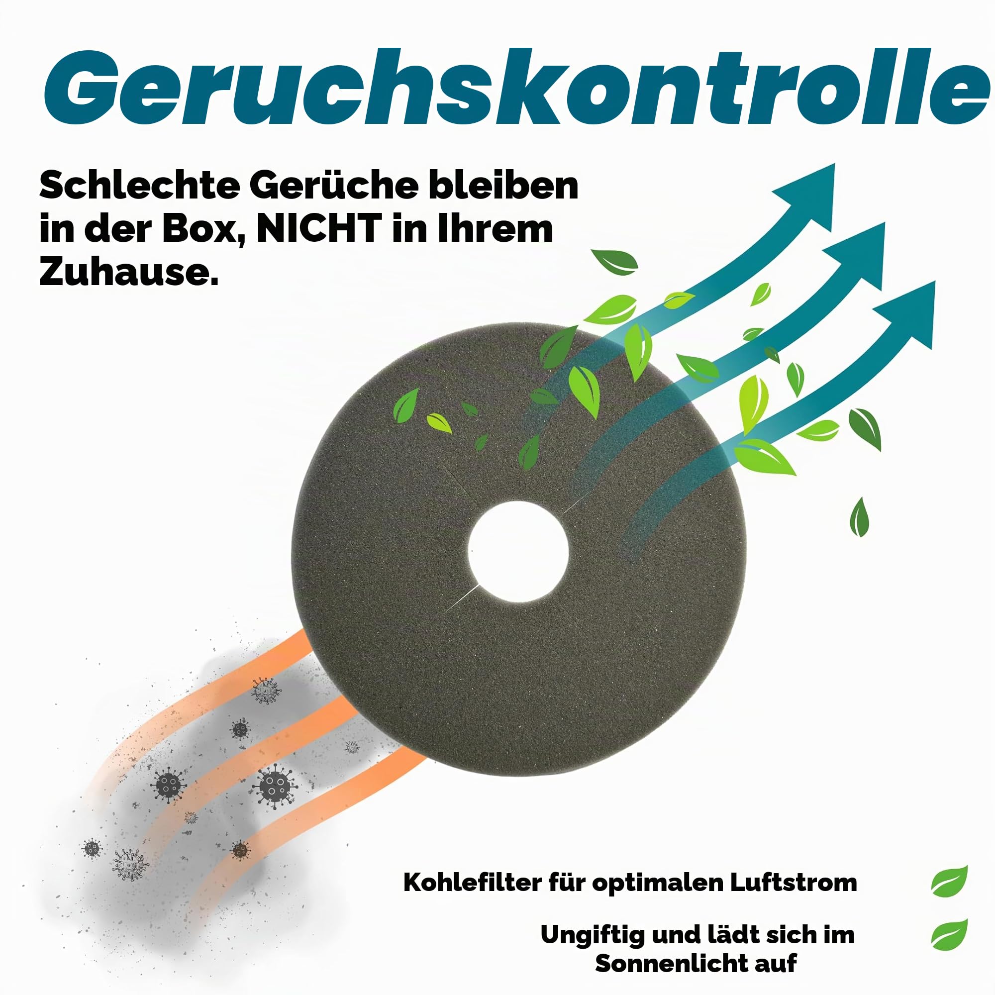 Good Pet Stuff, The Original versteckte Katzentoilette, künstliche Pflanzen und geschlossener Katzentoilette, belüftet und Geruchsfilter, leicht zu reinigen, schwarzes Wildleder