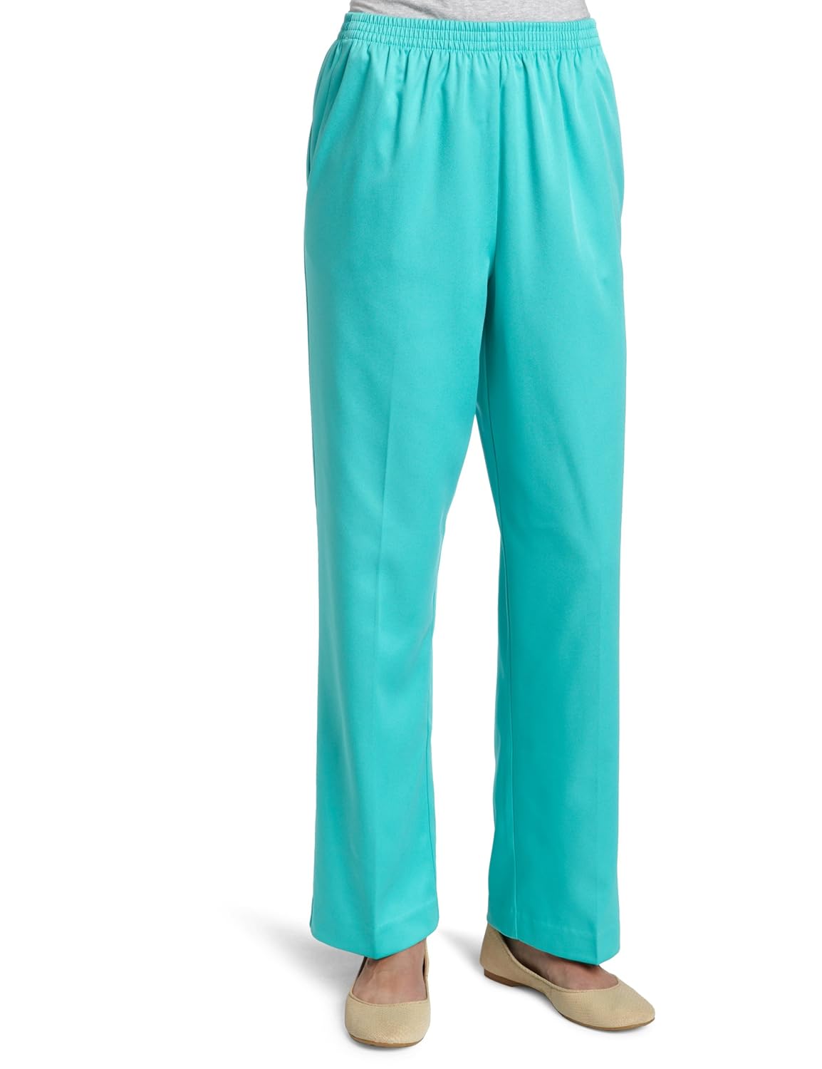 Alfred Dunner Womens Proportioned Medium Pant Aqua