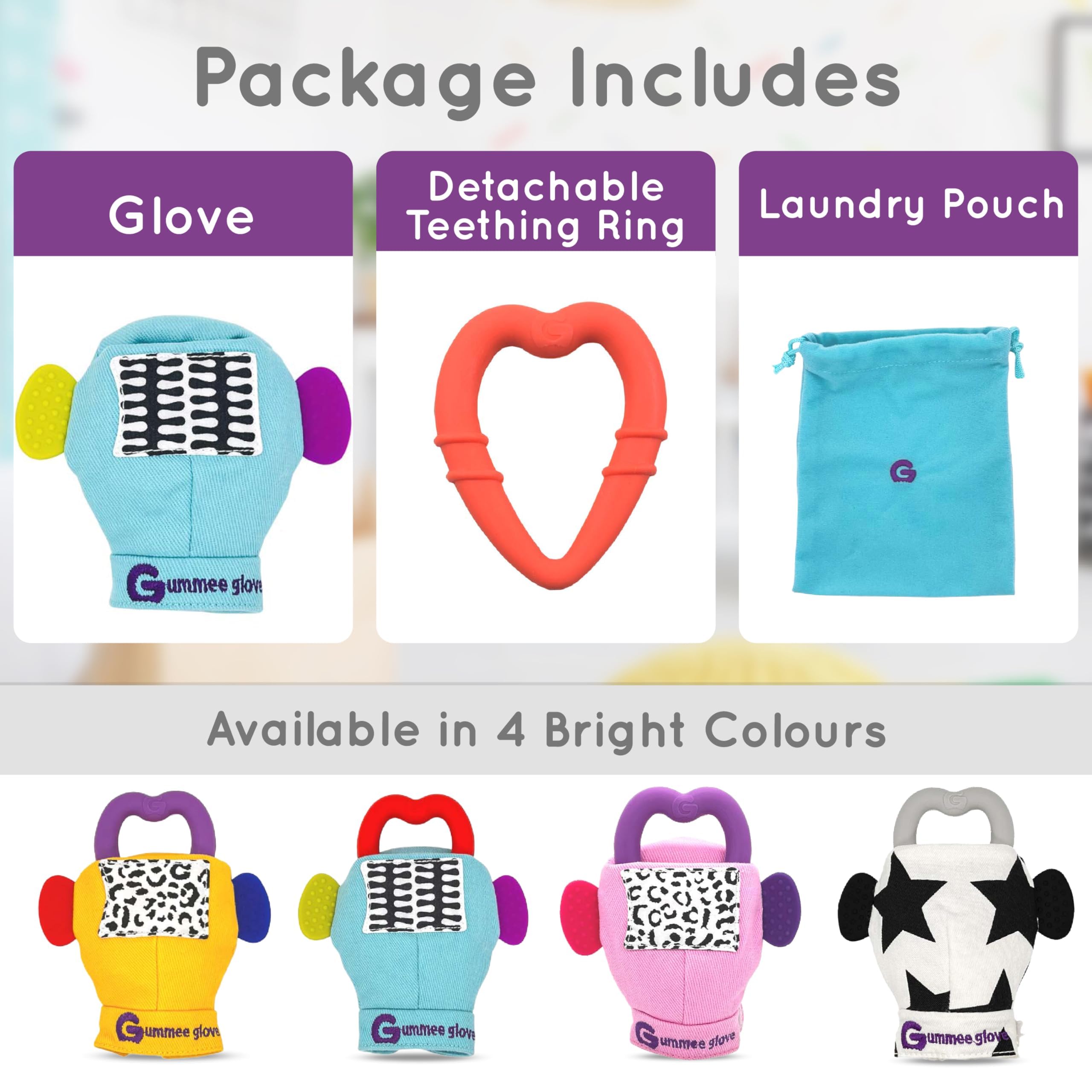 Amazon.com : Gummee Black and White Baby Teething Mitten Glove 