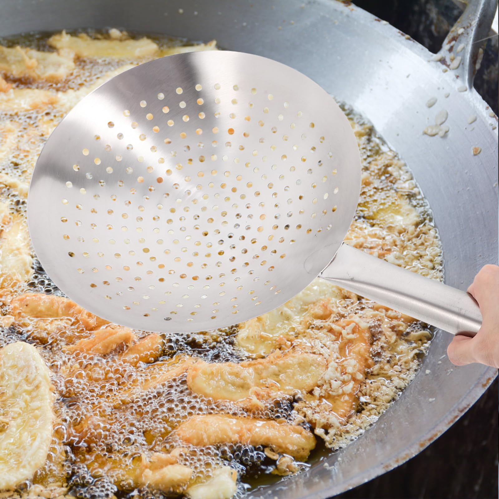 Housoutil Edelstahl Filtersieb Löffel 51X30Cm Multifunktional Feines Maschendraht Sieb Küchenhelfer Zum Abseihen Von Gemüse Fleisch Und Öl in Haushalt Und Restaurant