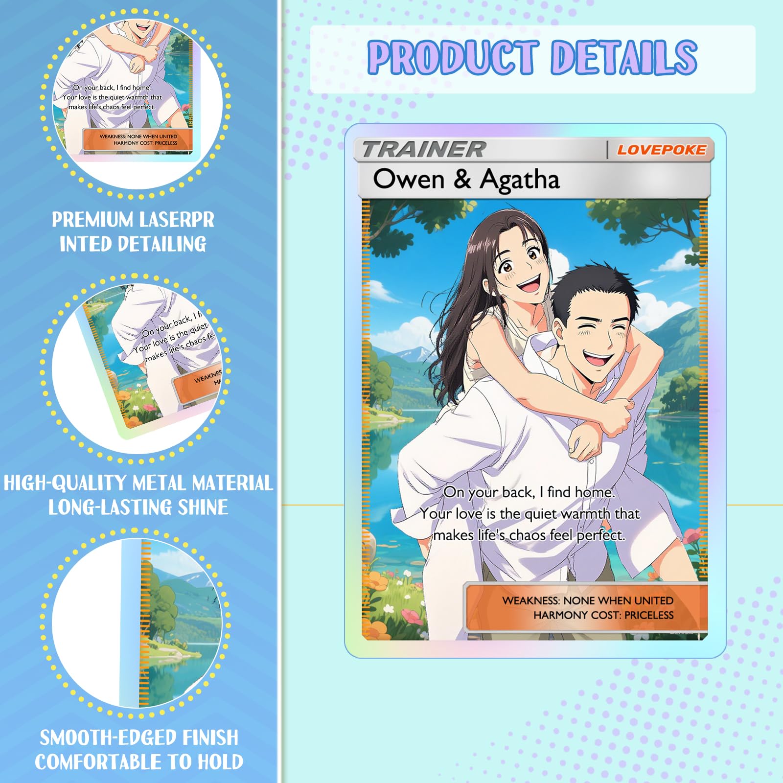 Biglietto Di Auguri Personalizzato In Stile Cartone Animato Per Coppia - Foto 5