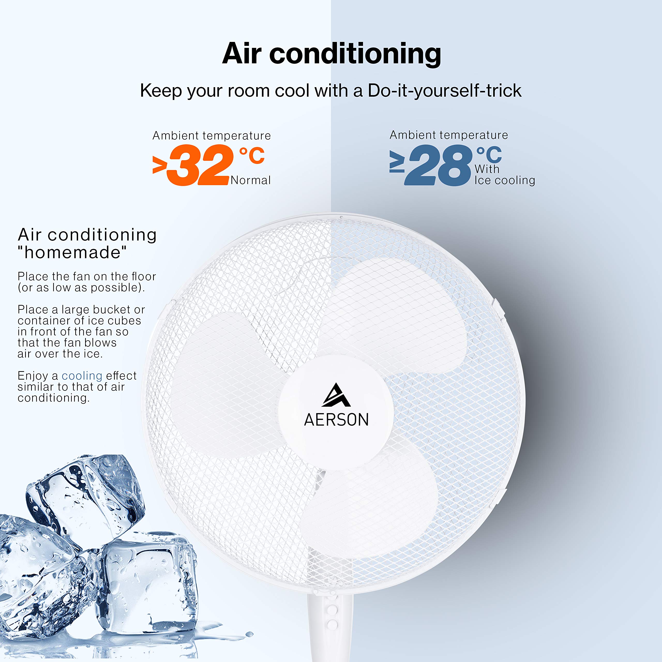 Aerson Statiefventilator - Ventilator Staand - Verstelbaar