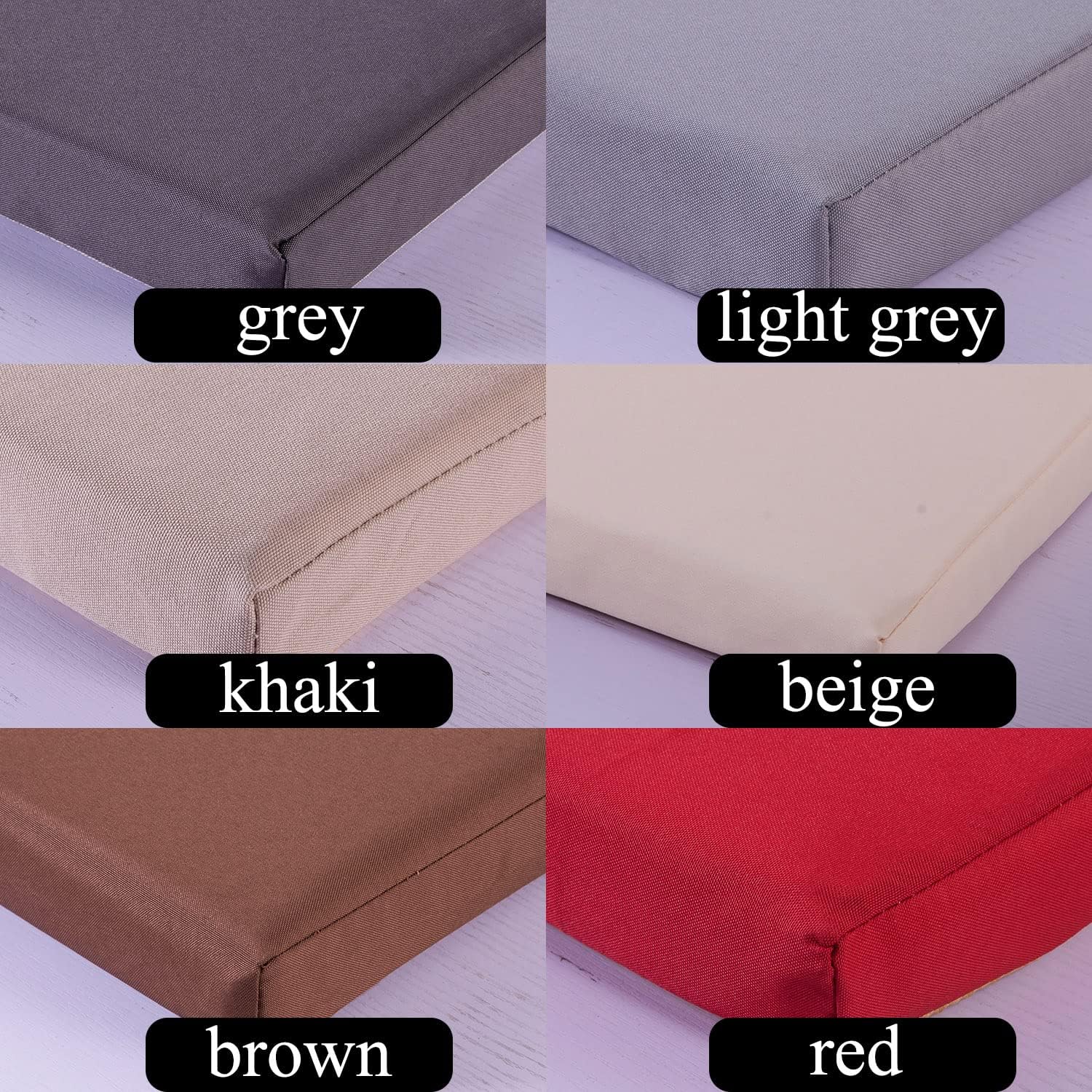 Custom Bench Cushions for Patio Furniture Water Resistant Outdoor Porch Swing High Density Foam Cushions Non Slip Window Seat Pad Indoor