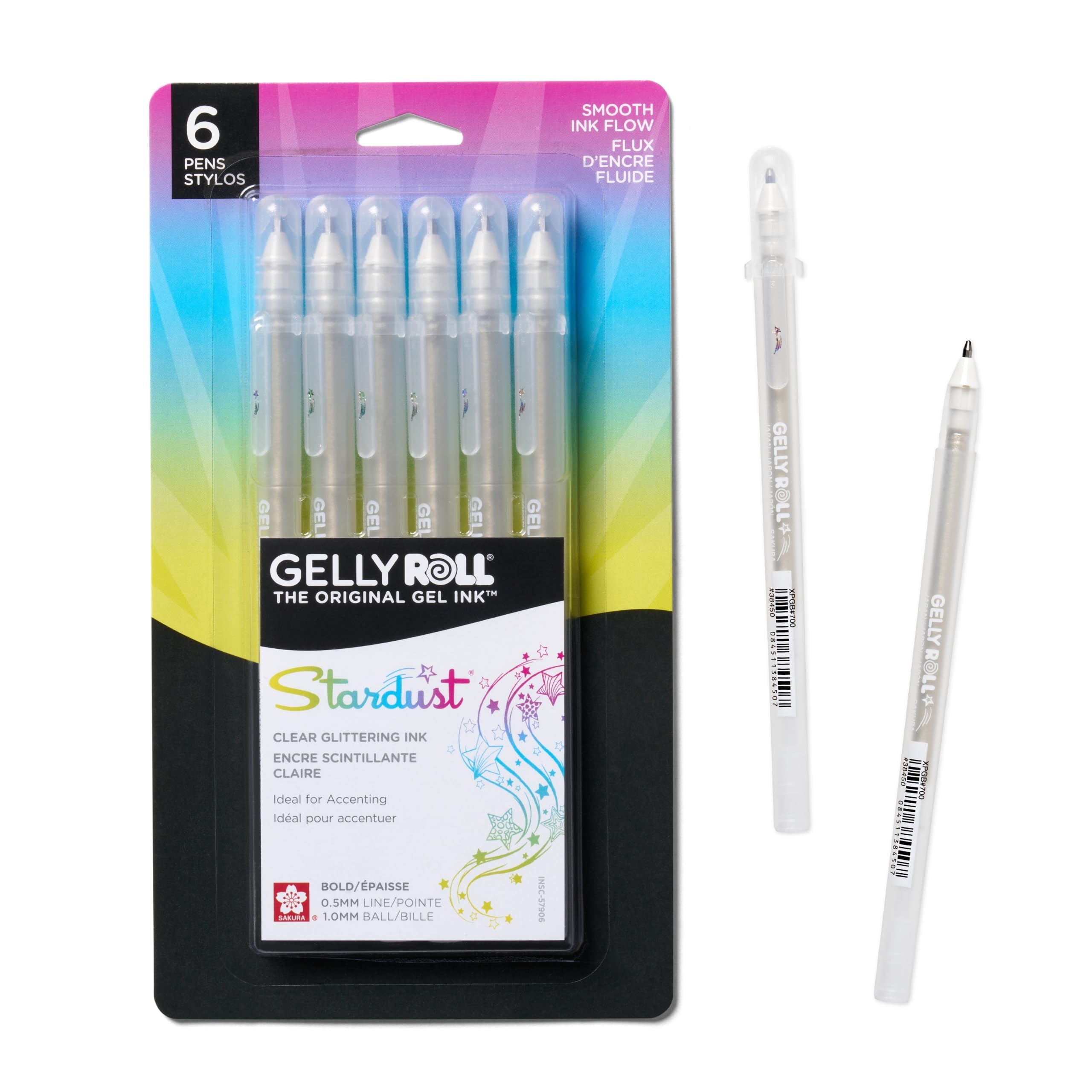 Amazon.com: SAKURA 57906 6-Piece Gelly Roll Stardust Gel Pen Set
