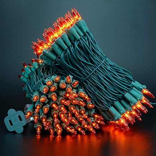 Miniatura 3 de Luces de Navidad incandescentes en tira con cable en verde.