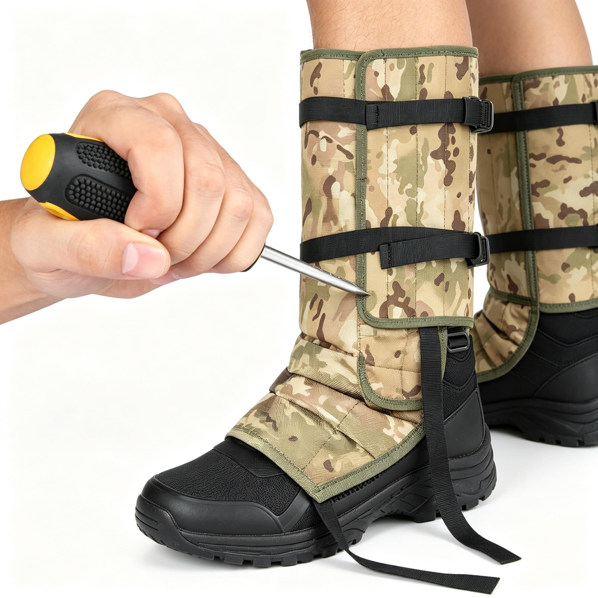 Ghette con cinghie di sicurezza con fibbia
