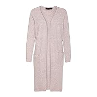 VERO MODA Vmdoffy LS Long Open Cardigan Ga Noos, Rosa