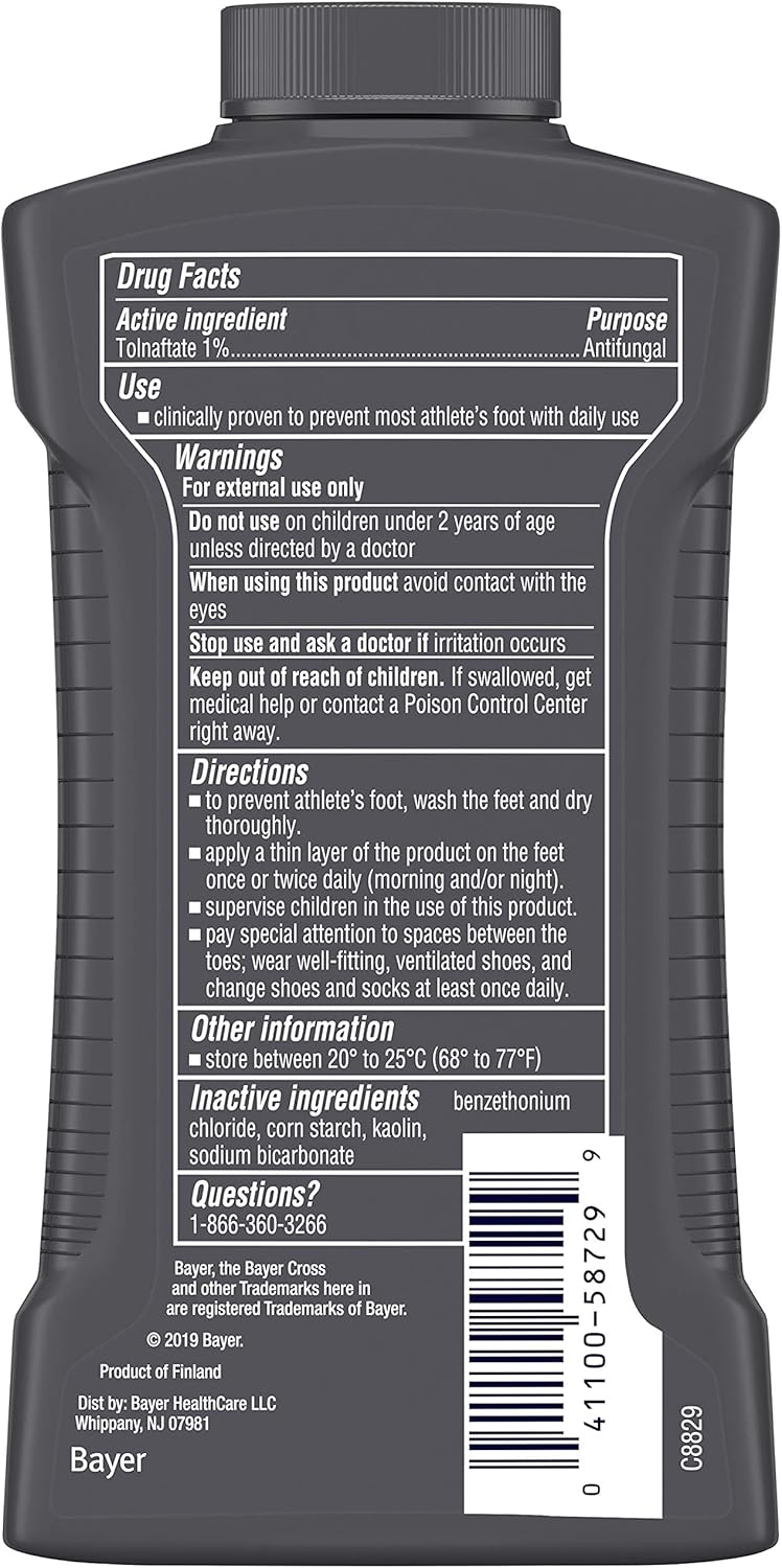 Lotrimin Athlete's Foot Daily Prevention Medicated Foot Powder Bottle, 3 Ounce : Health & Household