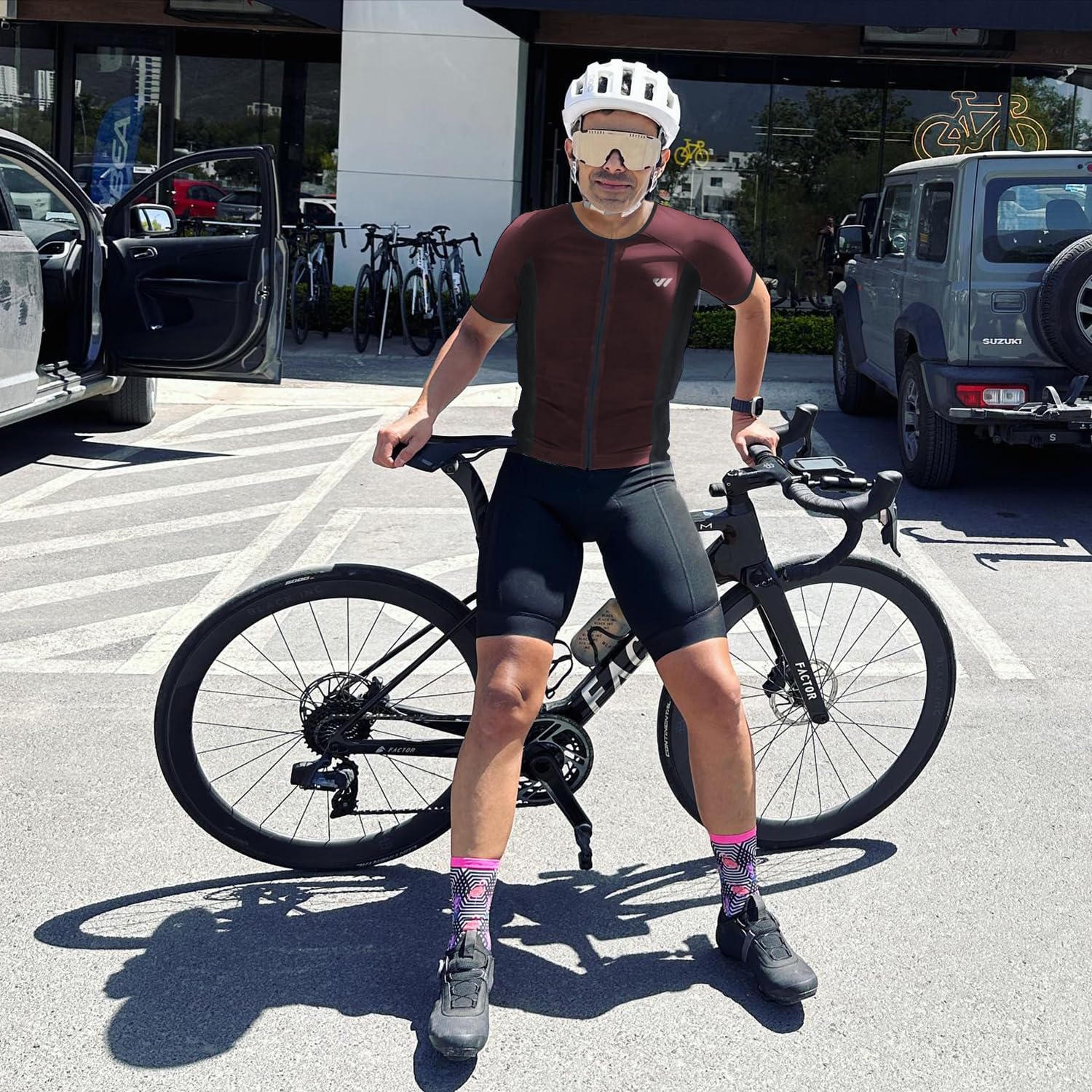 Lo.gas Combinaison Trifonction Triathlon Homme,Respirante à Séchage Rapide pour Entraînement Natation Vélo Course à Pied et Compétition