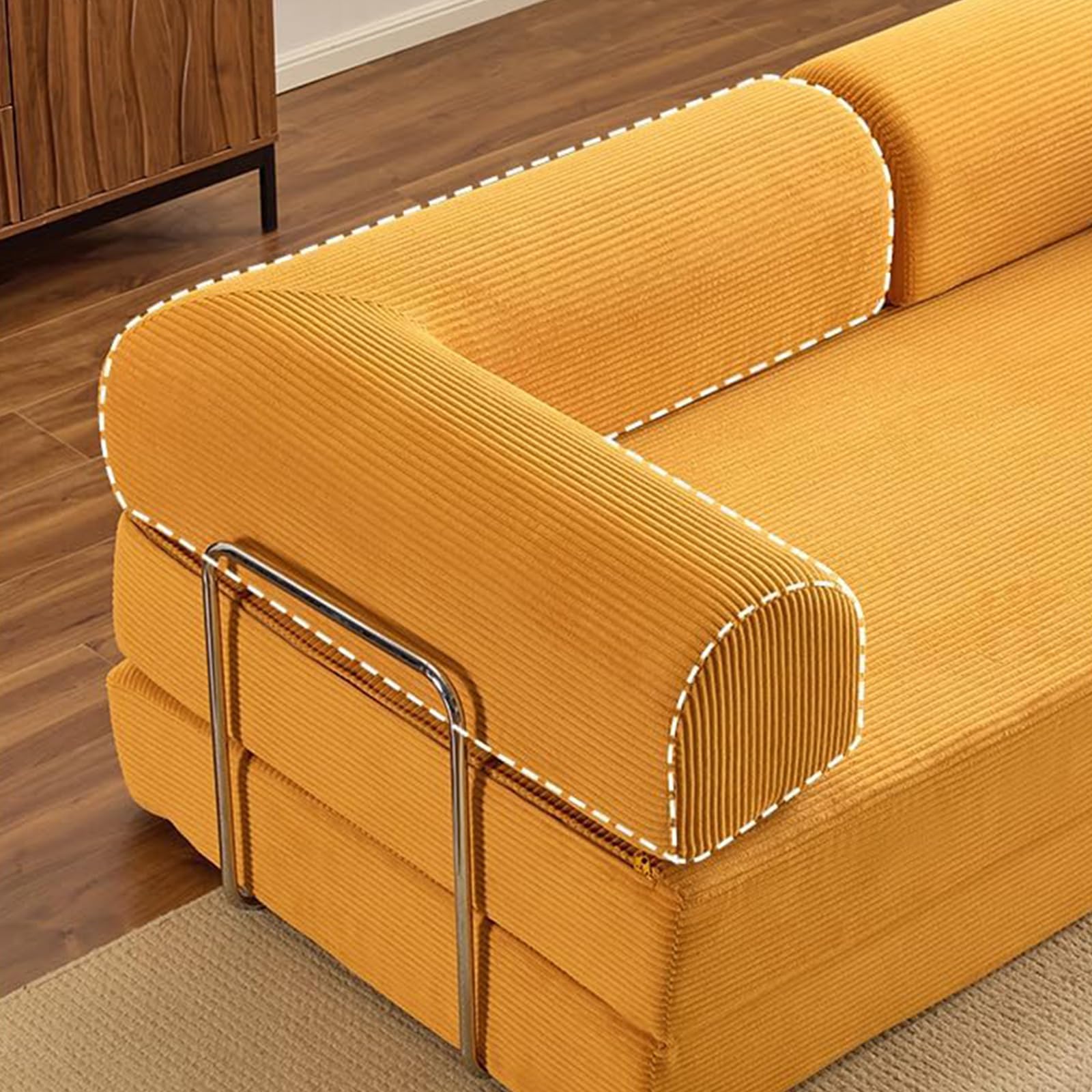 Sofá cama plegable convertible en sillón cama con almohada, Out Comfy Lounge multifuncional de espuma viscoelástica con reposabrazos, para el hogar, dormitorio, oficina, sofás cama largos, 004, W
