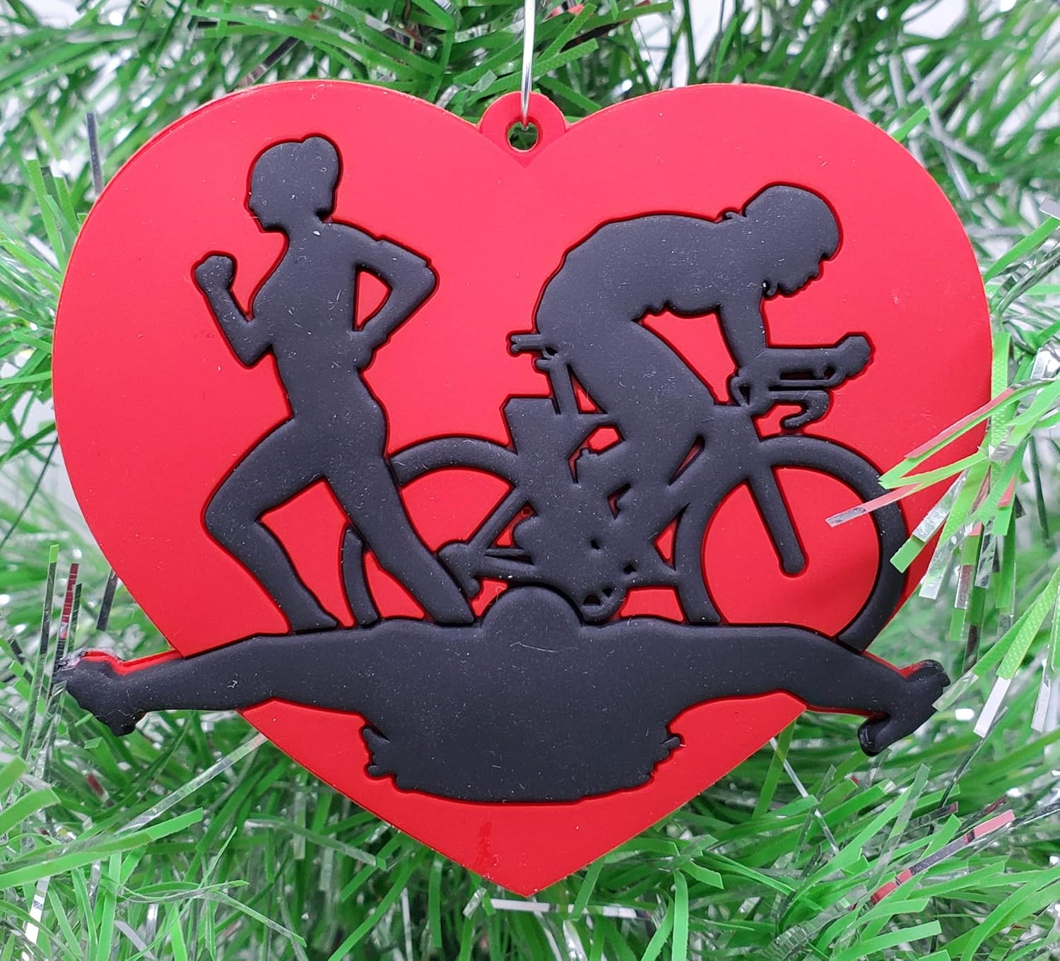 Triathlon Ornament Run Bike Swim Christmas Ornament Home & Kitchen