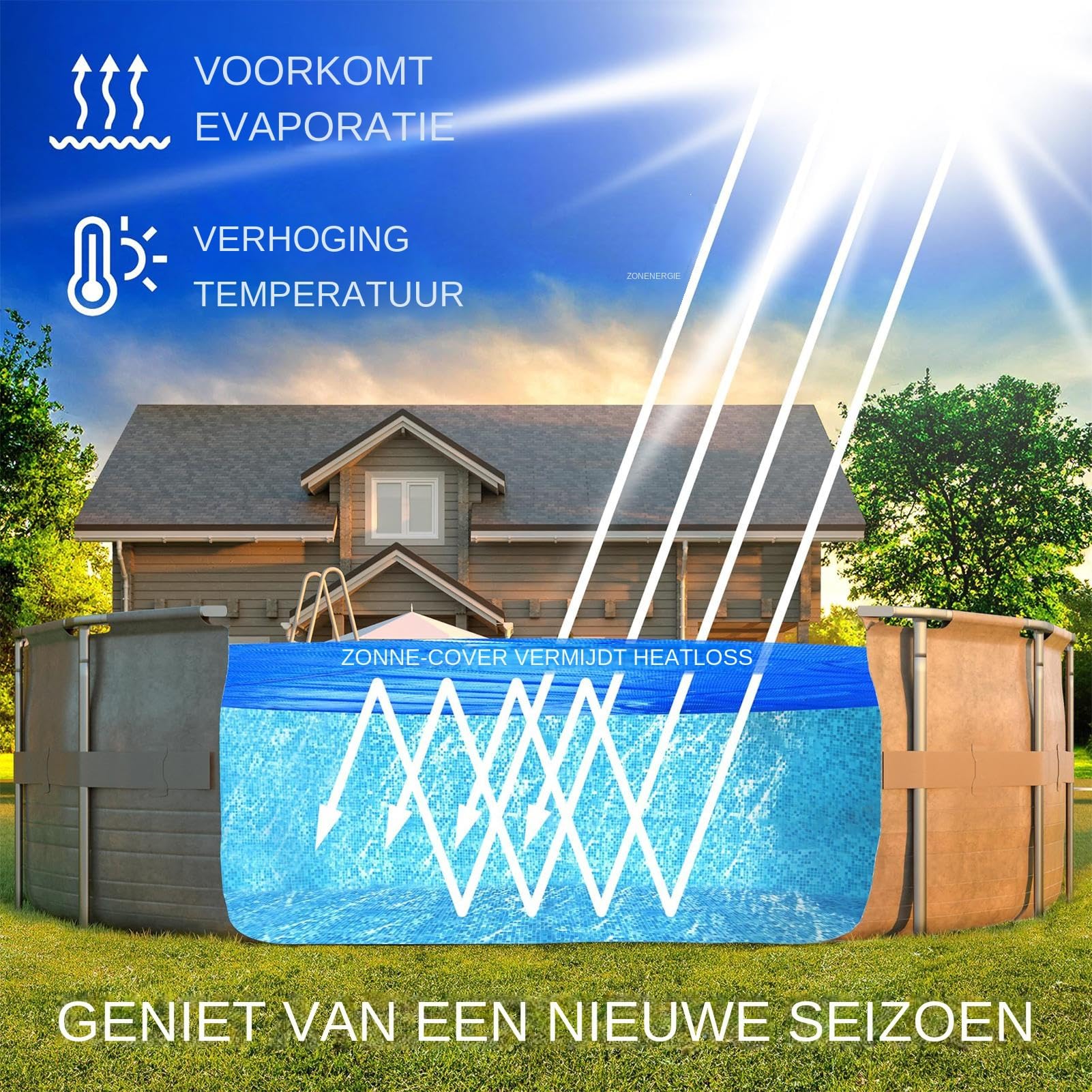 Manta Solar Para Piscina Escudo Térmico Reforzado de Alta Retención