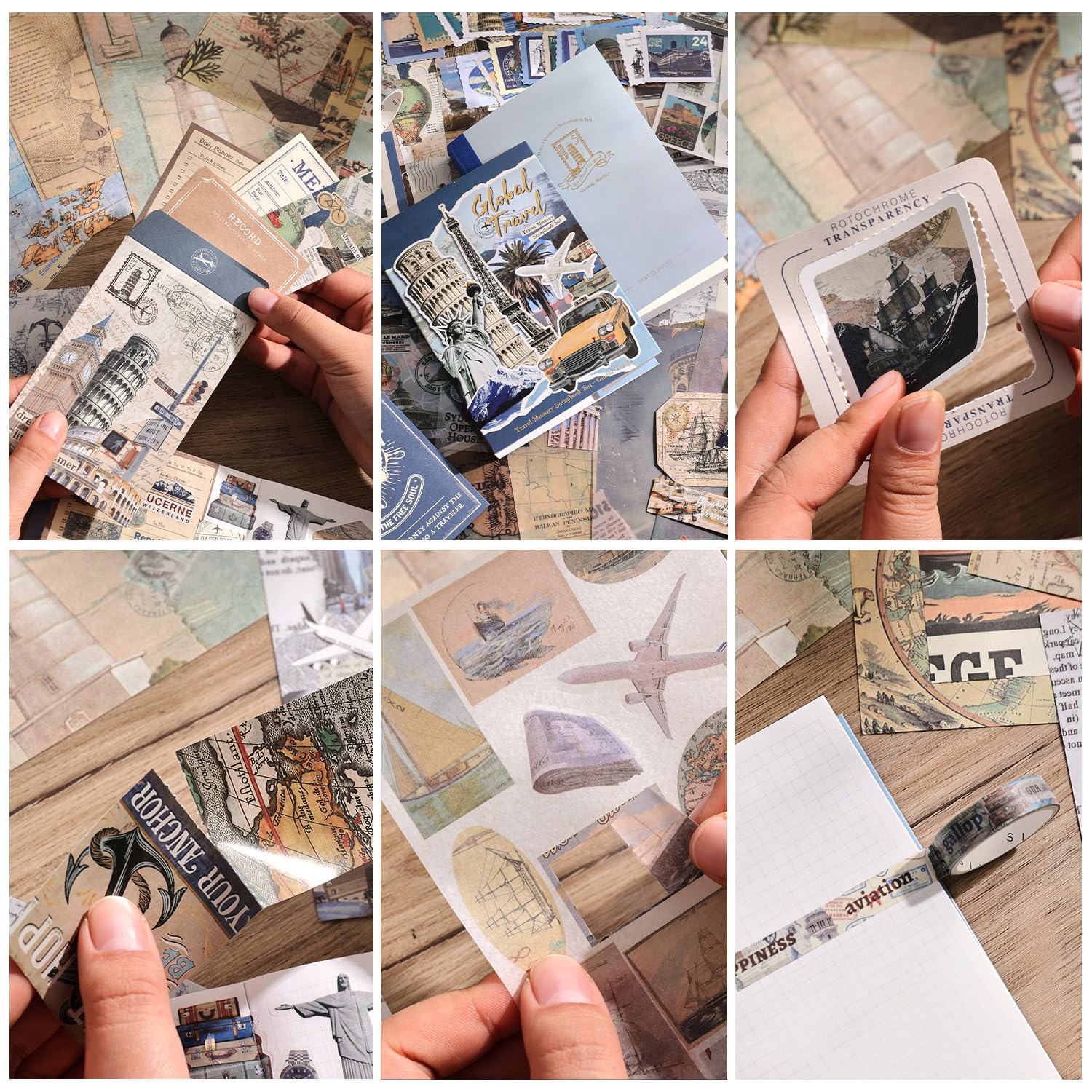 emmoolife Vintage Aesthetic Scrapbooking Supplies Kit, s Botanical Bullet Junk Journal Kit with Journaling Supplies, Tweezers, A6 Grid Notebook,Stationery,Sticker, Birthday Craft Gift for Adult: Journey