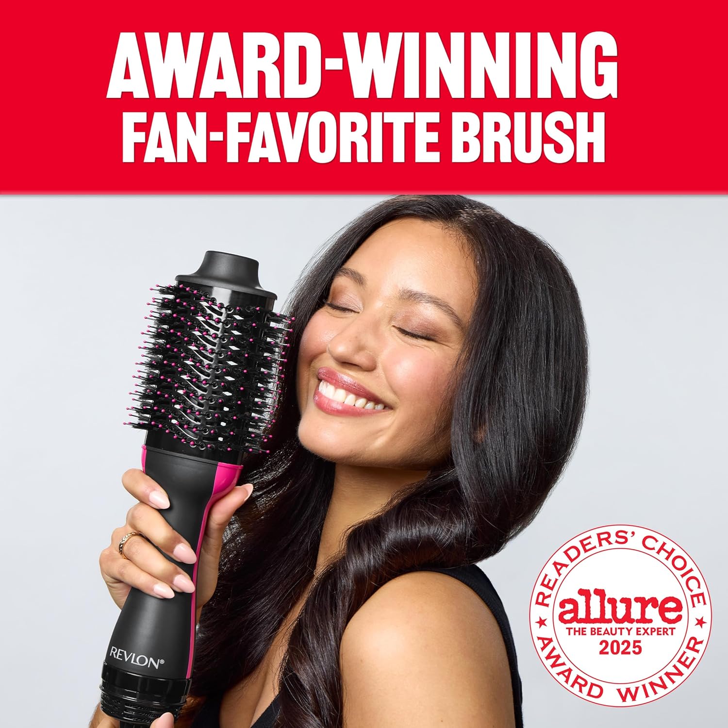 REVLON One-Step Volumizer Hair Dryer and Styler | Less Frizz, More Shine, and Less Heat Damage for Fast and Easy Salon-Style Blowouts, for All Hair Types and Lengths (Black)