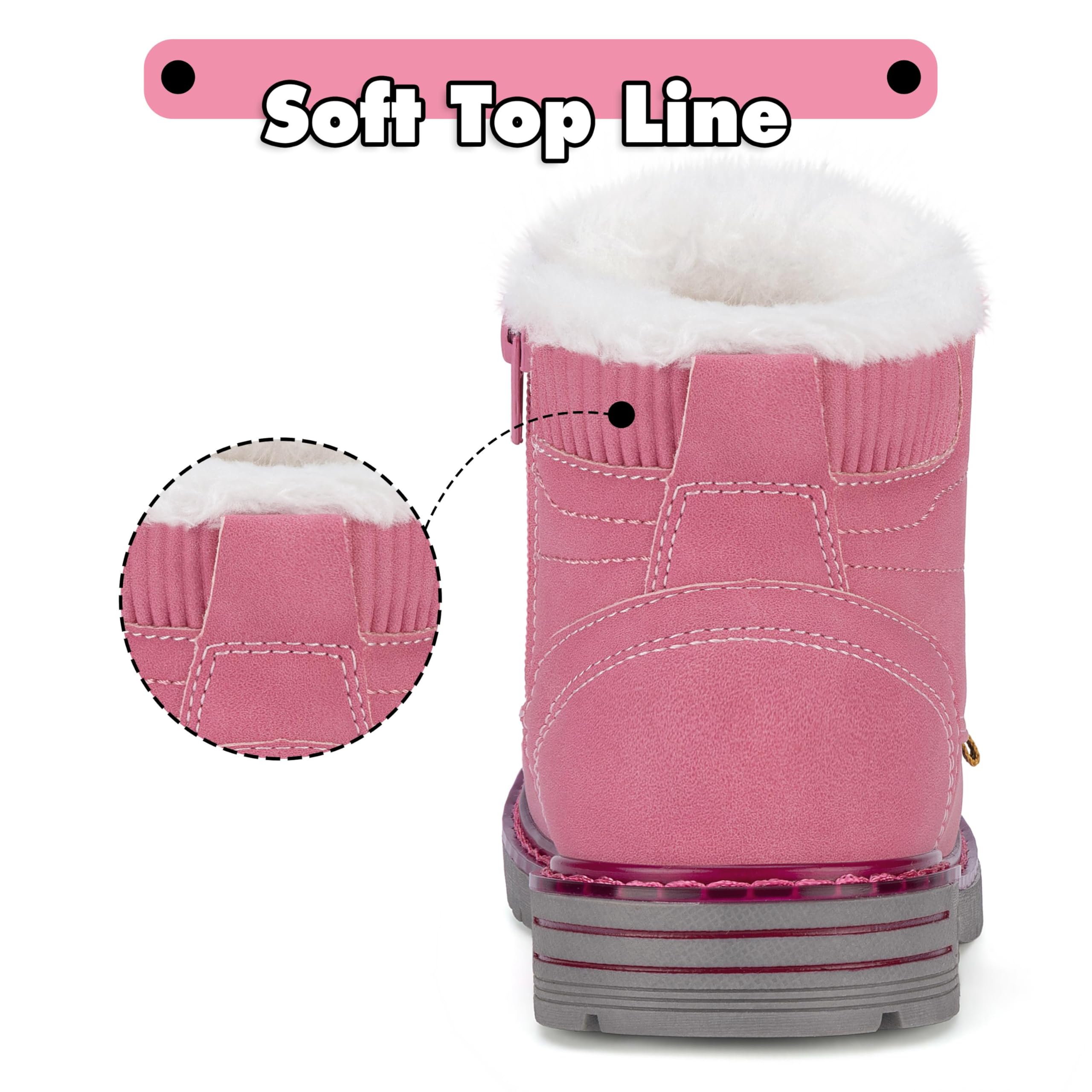 Mishansha Bambino Stivali da Neve Ragazzo Ragazza Inverno Antiscivolo Caldo Scarpe Unisex, GR.24-36