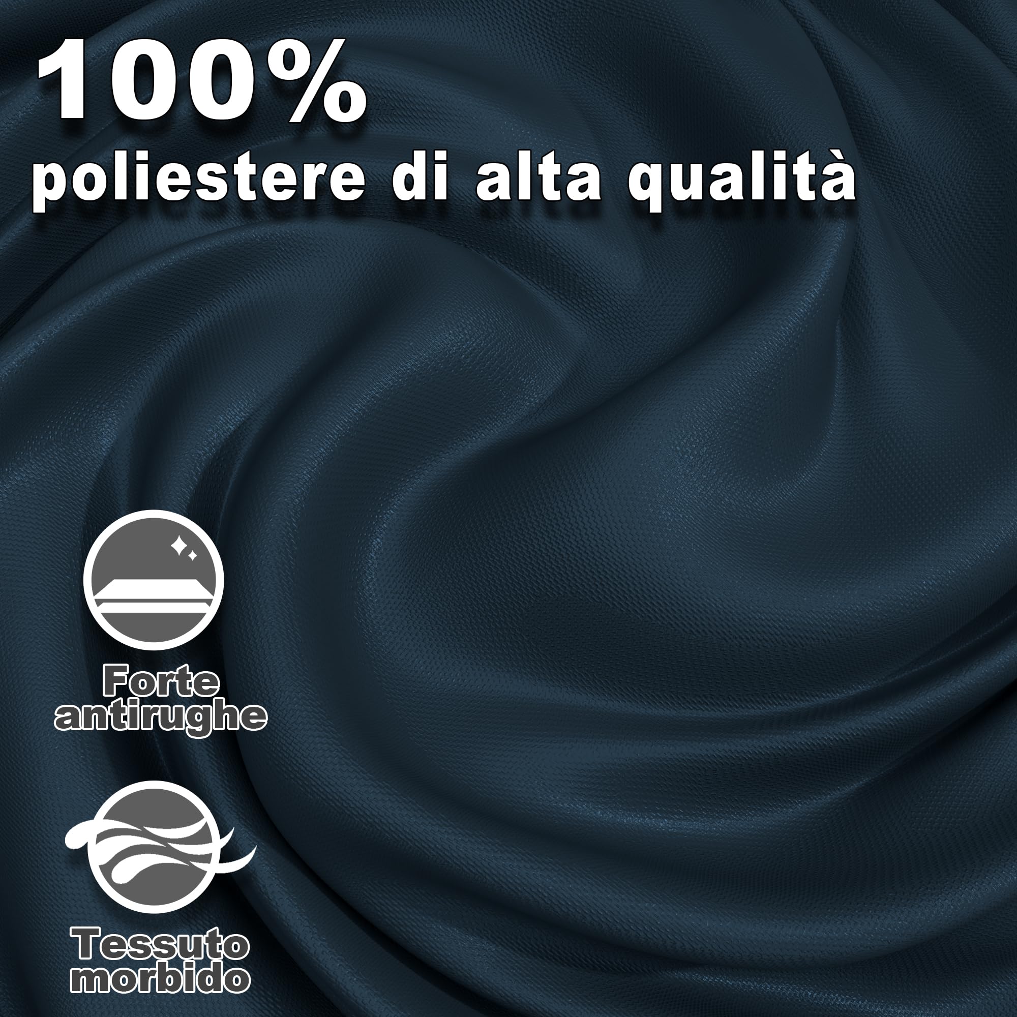 Tenda Doccia In Poliestere 180x200 Cm - Impermeabile, Lavabile, Con Pesi E Ganci, Grigio - Foto 5