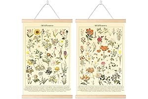 Vintage Hanging Poster: Botanical Prints for Rustic Wall Decor